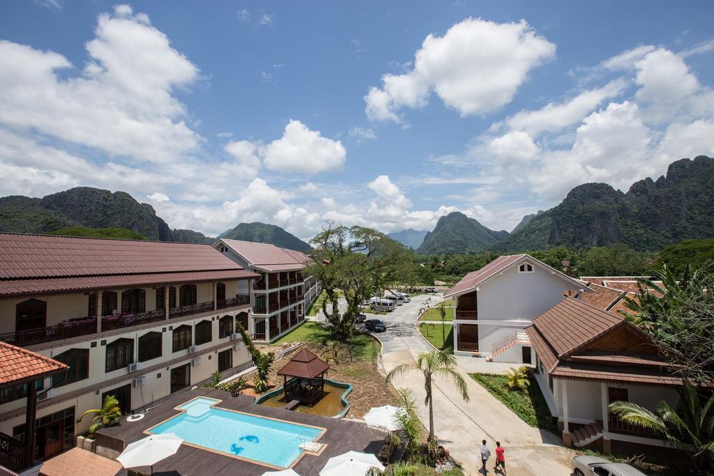 Thavisouk Riverside Hotel Vang Vieng Eksteriør bilde