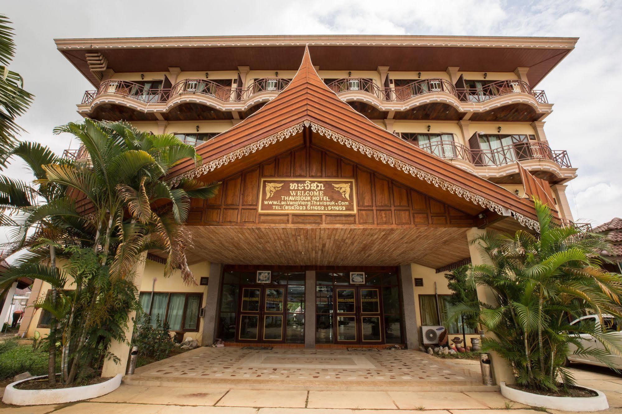Thavisouk Riverside Hotel Vang Vieng Eksteriør bilde